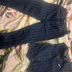 Freestyle Navy Pinstripe Vest and Pants Set